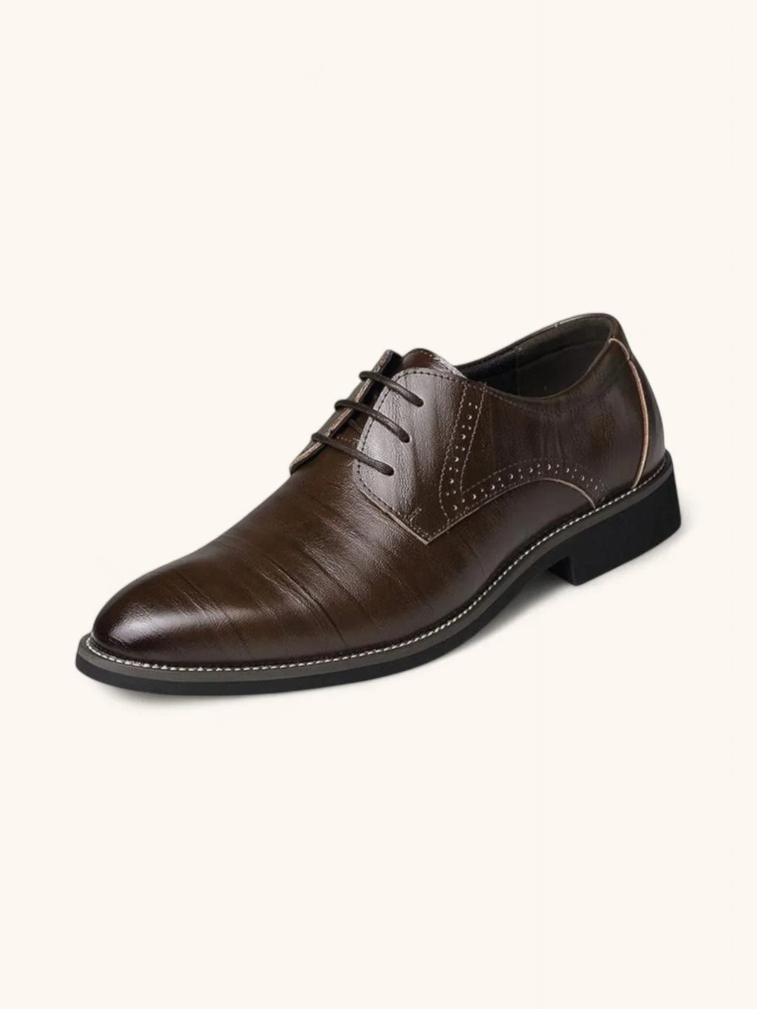 Mens Brogue Oxford Dress Shoes Leather Formal Style