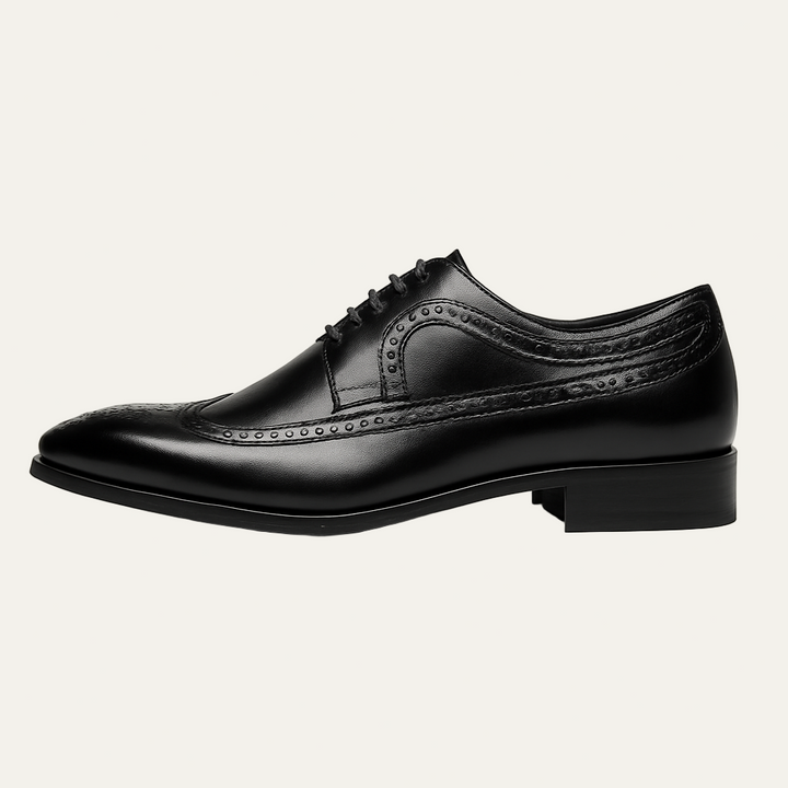 Mens Wingtip Brogue Dress Shoes Leather Classic Fit