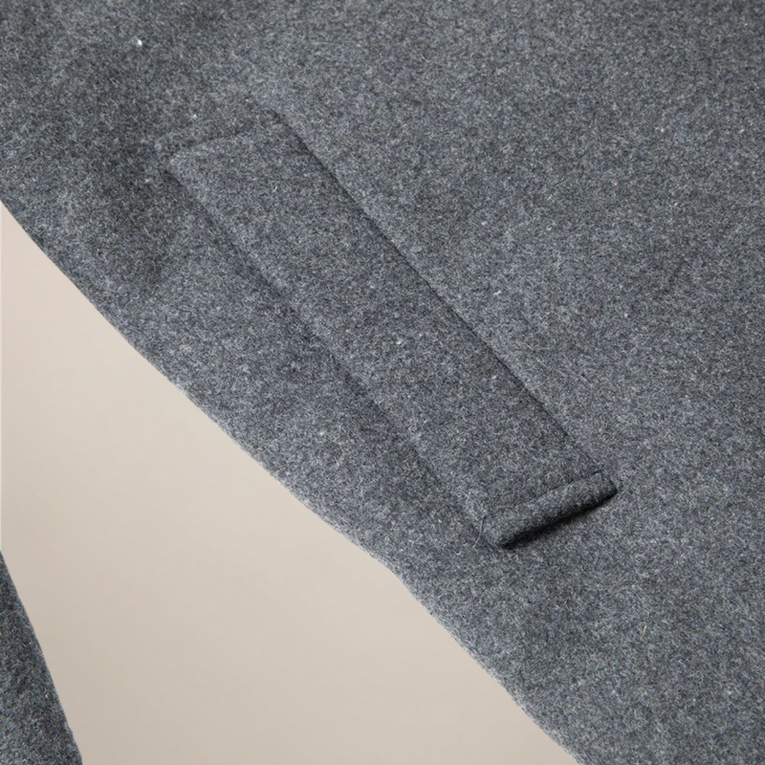 Mens Mac Jacket Plush Lined Three Button