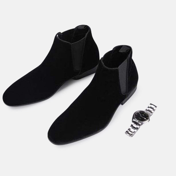 Mens Chelsea Boots Suede Slip-On