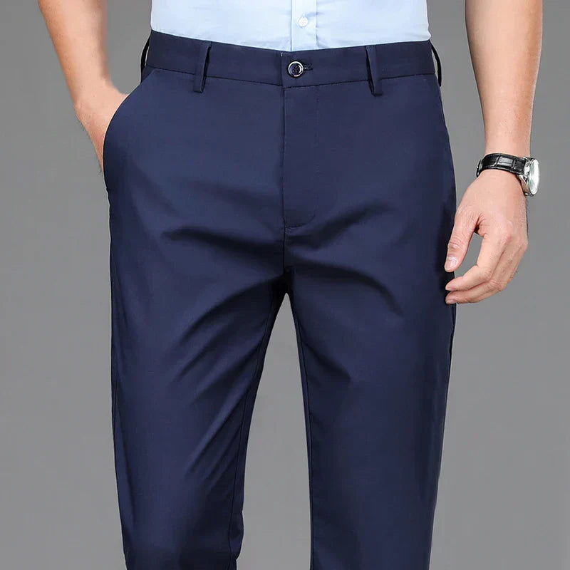 Mens Trousers Tailored Fit Formal Wear - BritishMode