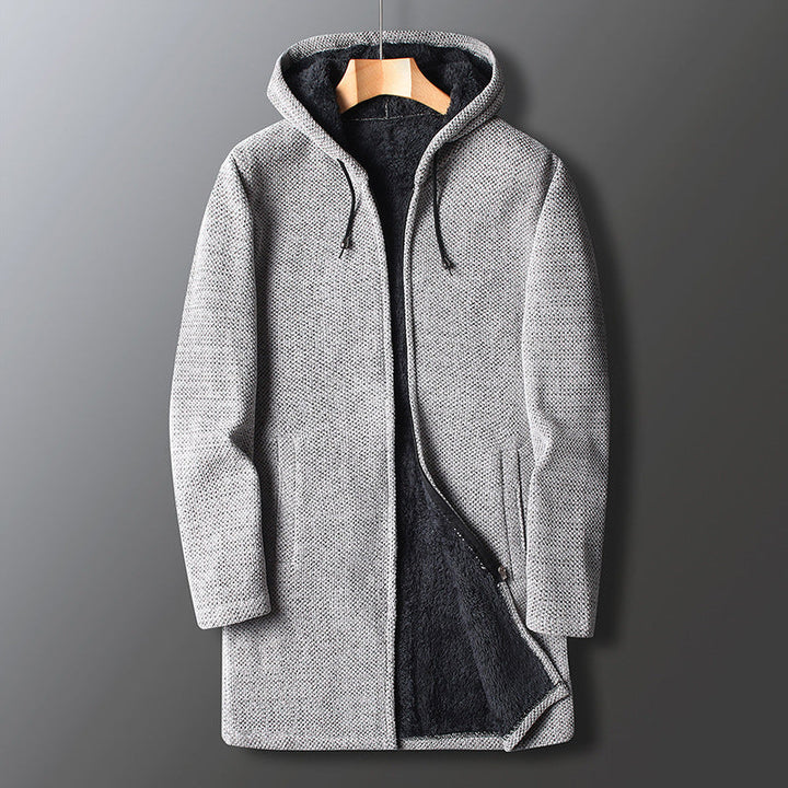 Mens Zip-Up Hoodie Jacket with Drawstring Warm Fit - BritishMode