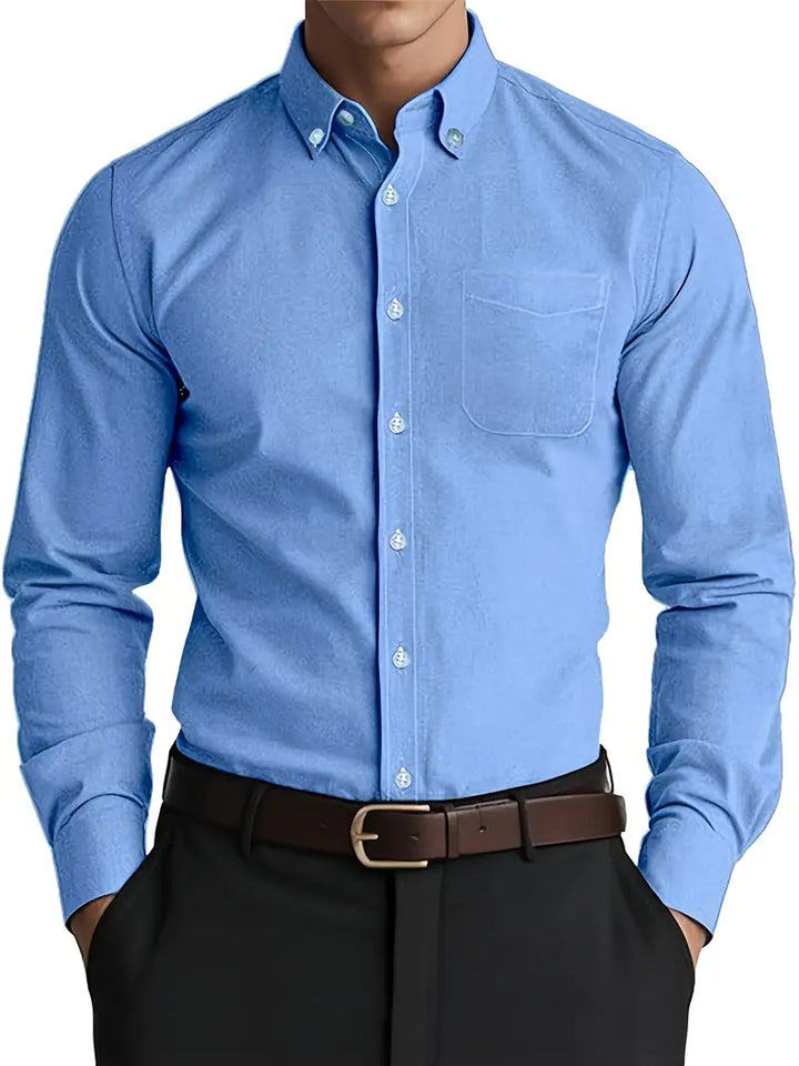 Mens Dress Shirt Cotton Button Down Classic Fit