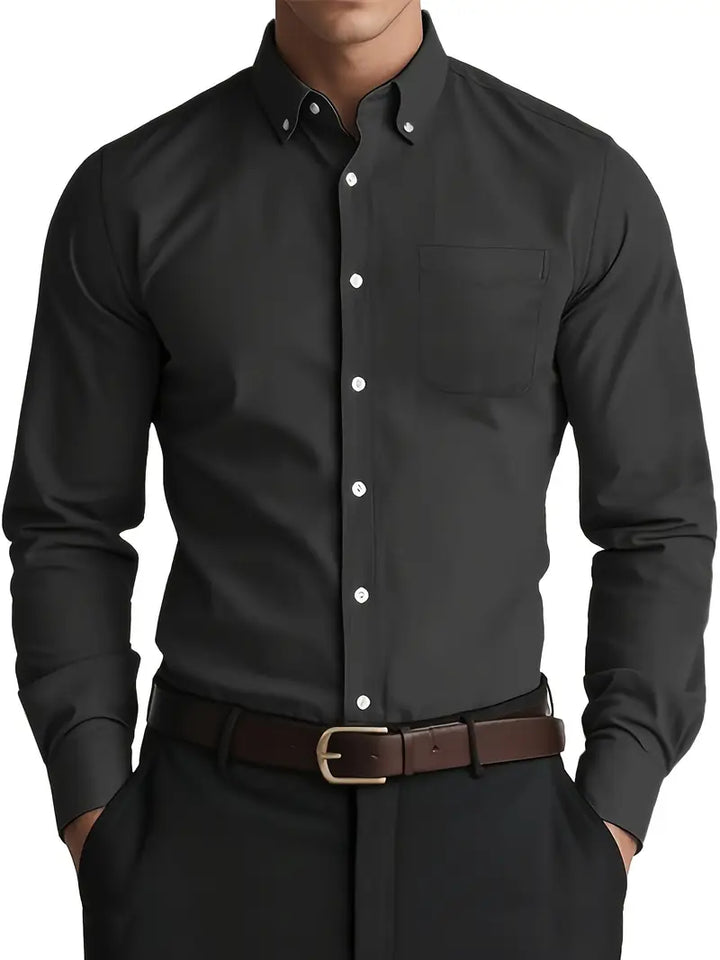 Mens Dress Shirt Cotton Button Down Classic Fit