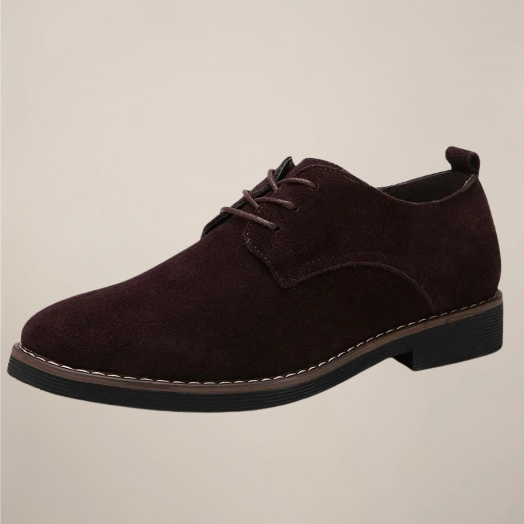 Mens Oxford Shoes Suede Lace-Up Style