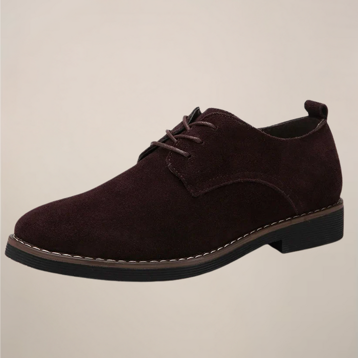 Mens Oxford Shoes Suede Lace-Up Style
