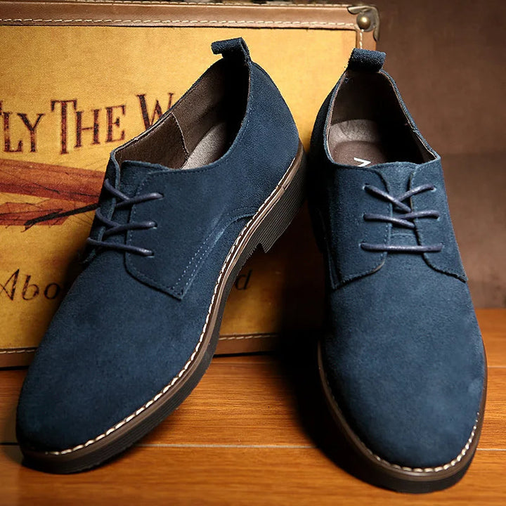 Mens Oxford Shoes Suede Lace-Up Style - BritishMode
