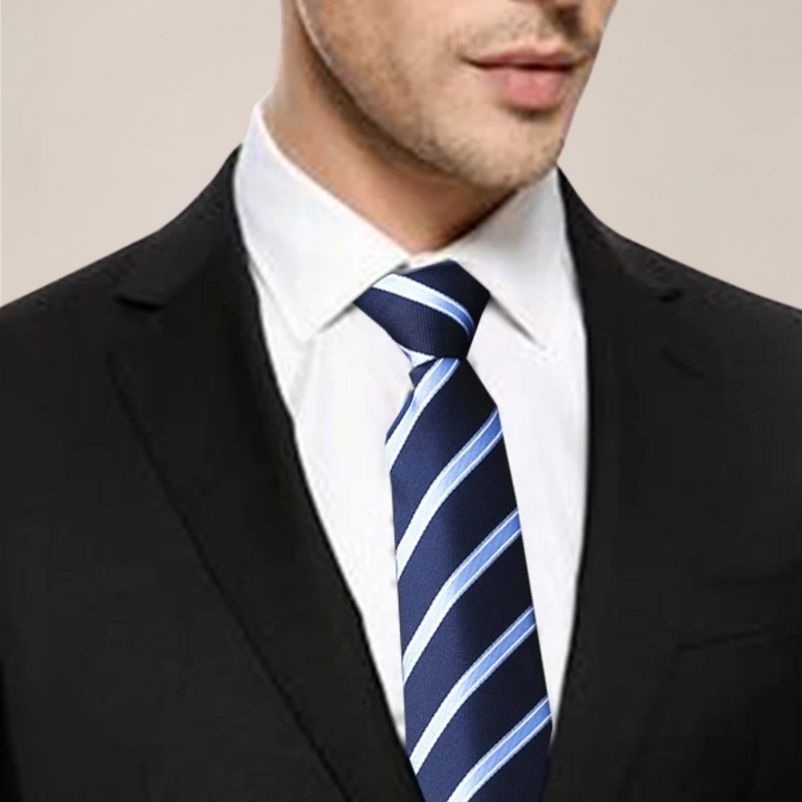 Mens Slim Necktie Pre-Tied Elastic Formal - BritishMode
