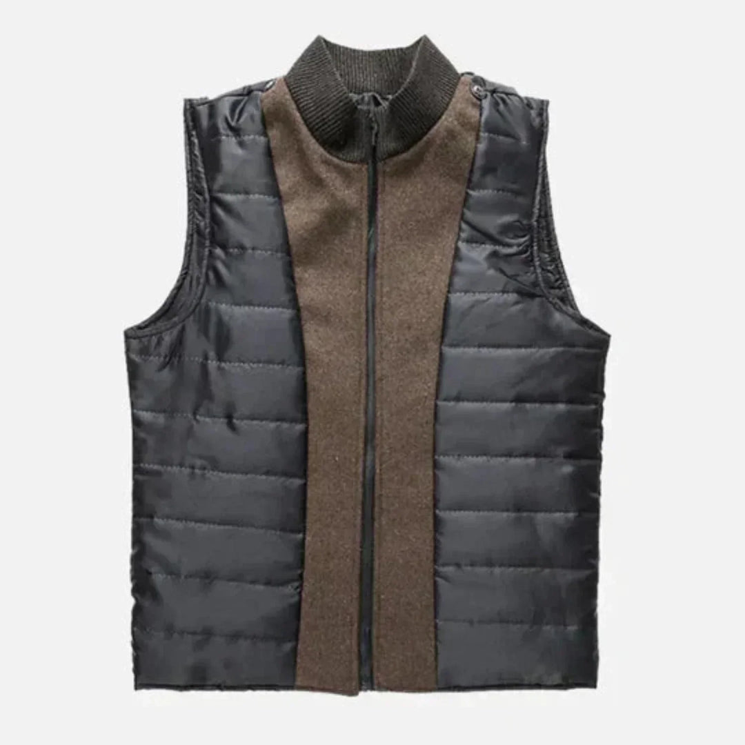 Mens Wool Overcoat Tailored Fit Quilted Insert