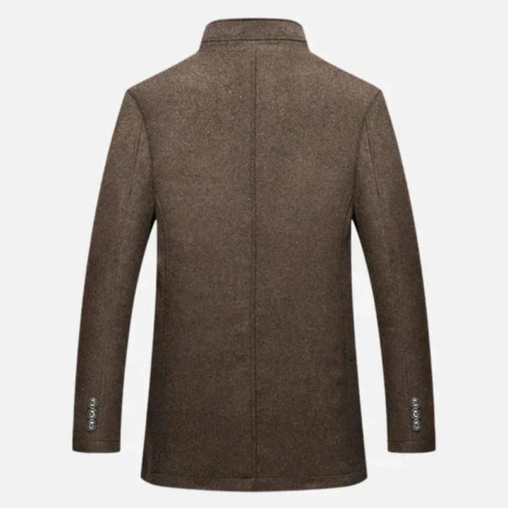 Mens Wool Overcoat Tailored Fit Quilted Insert