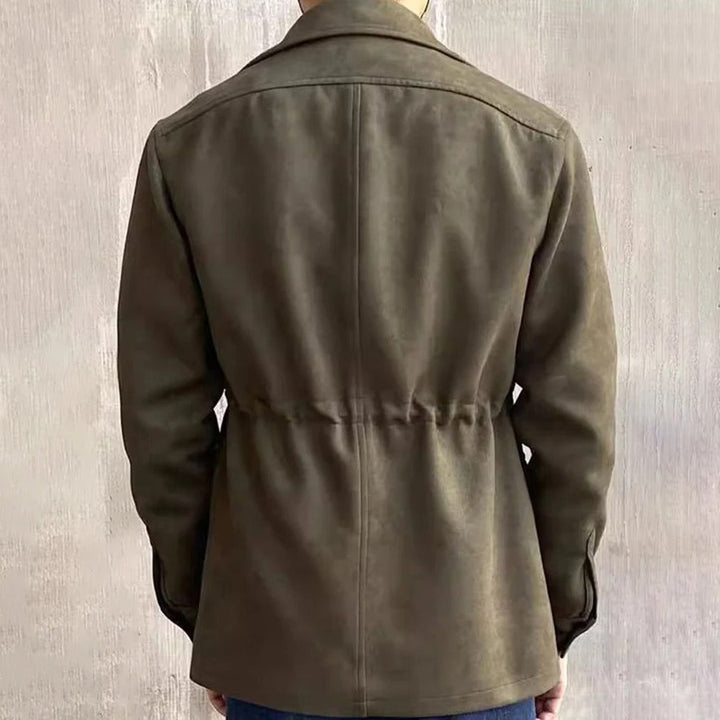 Mens Hunting Jacket Suede Look Four Pocket