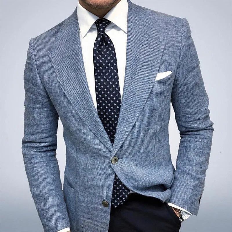 Mens Fitted Blazer Jacket Stylish Cut
