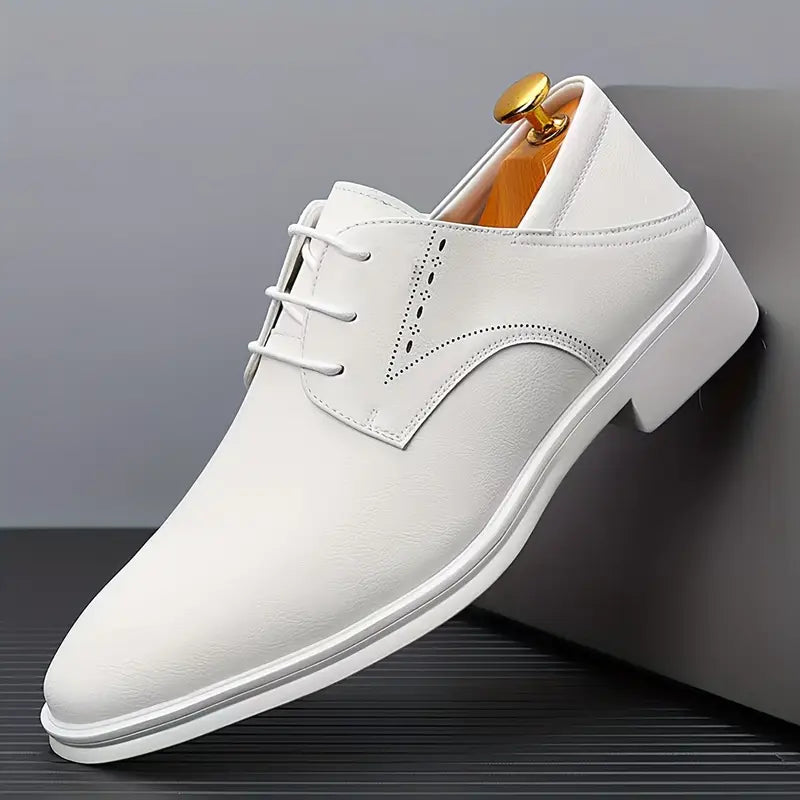 Mens Dress Shoes Lace-Up Durable Rubber Sole Business Casual