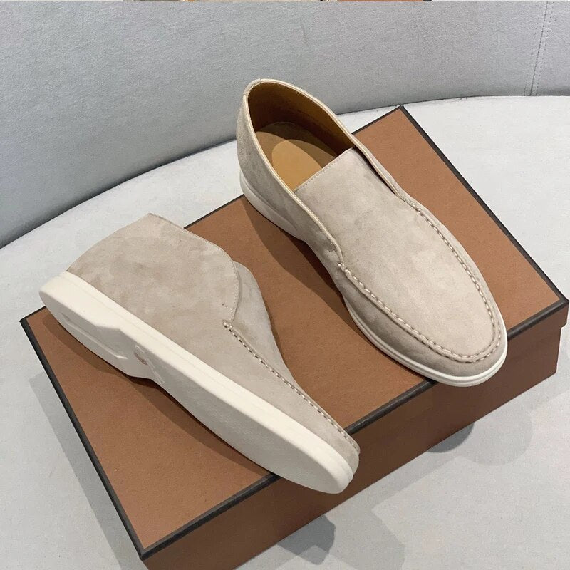 Mens Slip-On Shoes Suede Casual - BritishMode