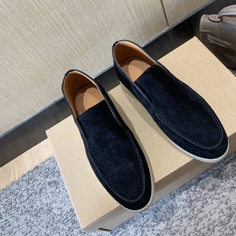 Mens Slip-On Shoes Suede Casual