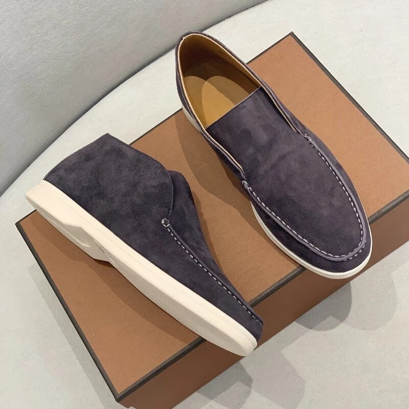 Mens Slip-On Shoes Suede Casual