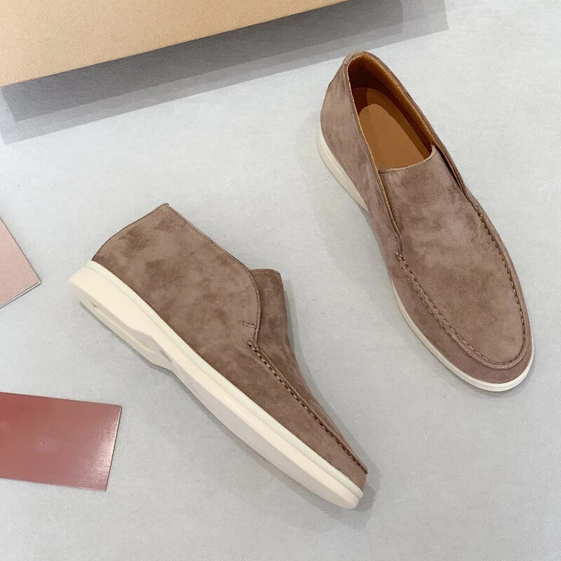 Mens Slip-On Shoes Suede Casual