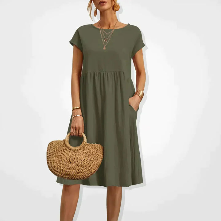 Womens Empire Waist Summer Dress Lightweight