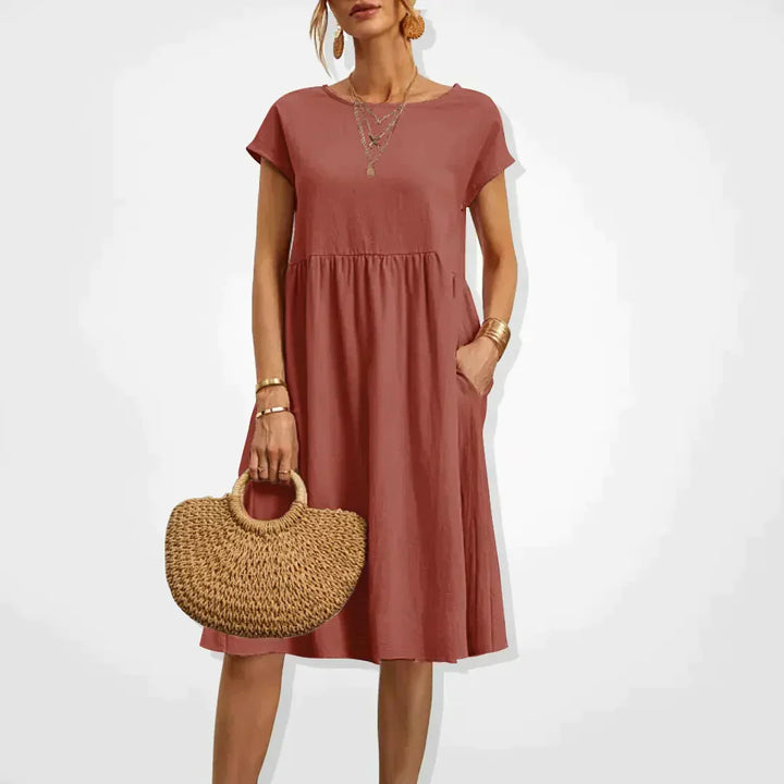 Womens Empire Waist Summer Dress Lightweight