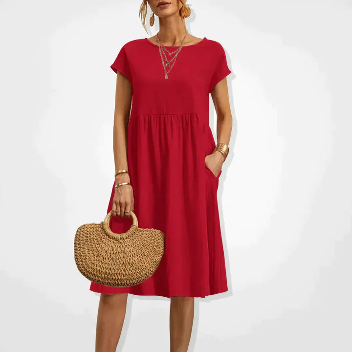 Womens Empire Waist Summer Dress Lightweight
