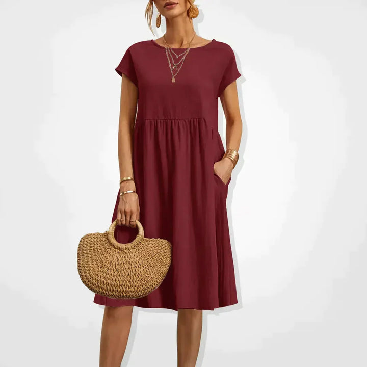 Womens Empire Waist Summer Dress Lightweight