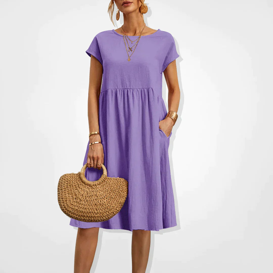 Womens Empire Waist Summer Dress Lightweight