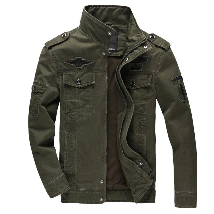 Mens Pilot Jacket with Stand-Up Collar - BritishMode
