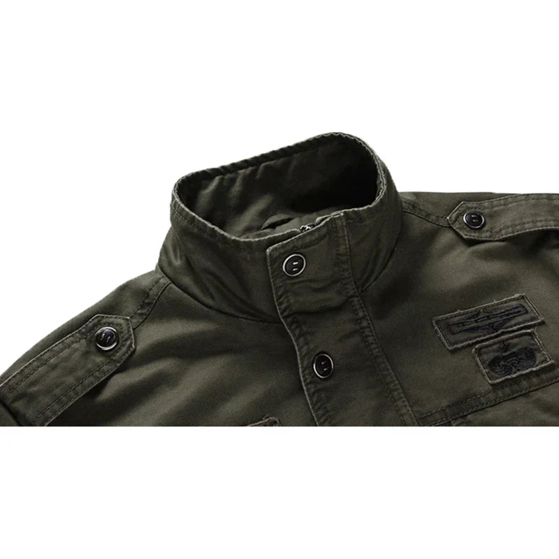 Mens Pilot Jacket with Stand-Up Collar