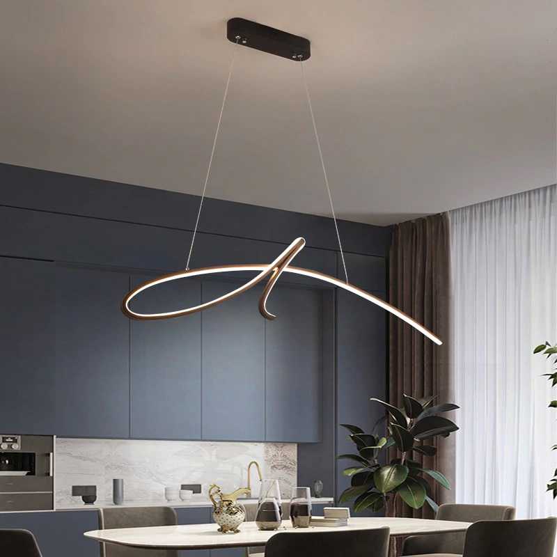 Contemporary Linear Pendant Modern Ceiling Fixture - BritishMode