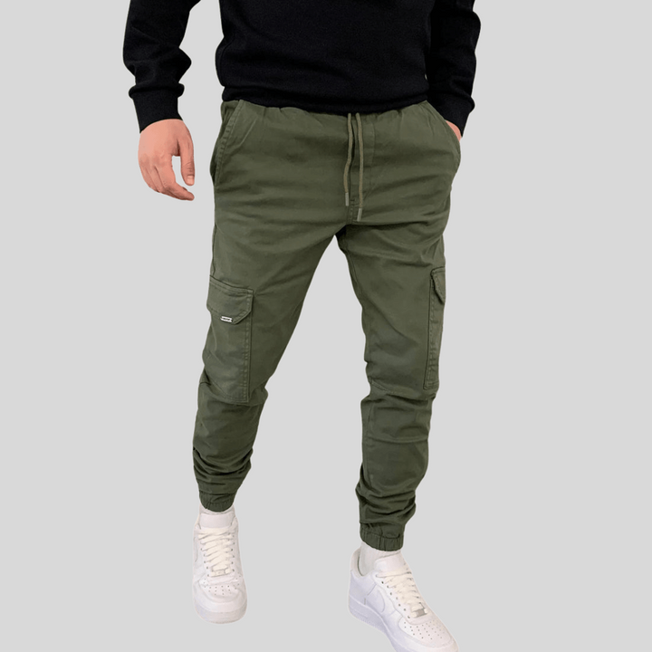 Mens Cargo Joggers Multi-Pocket Relaxed Fit