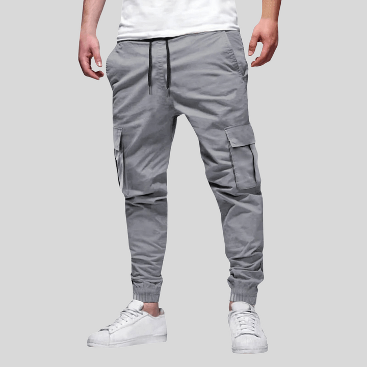 Mens Cargo Joggers Multi-Pocket Relaxed Fit