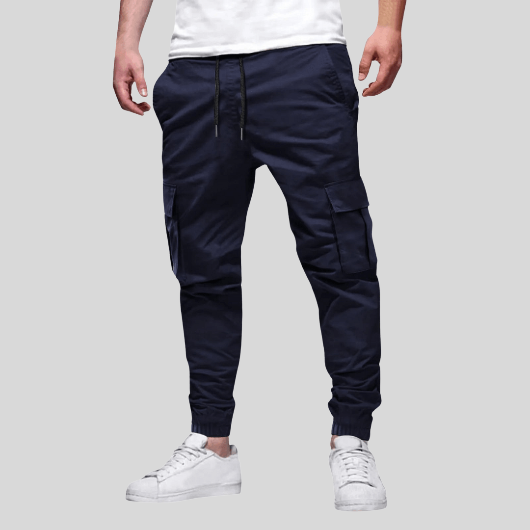 Mens Cargo Joggers Multi-Pocket Relaxed Fit