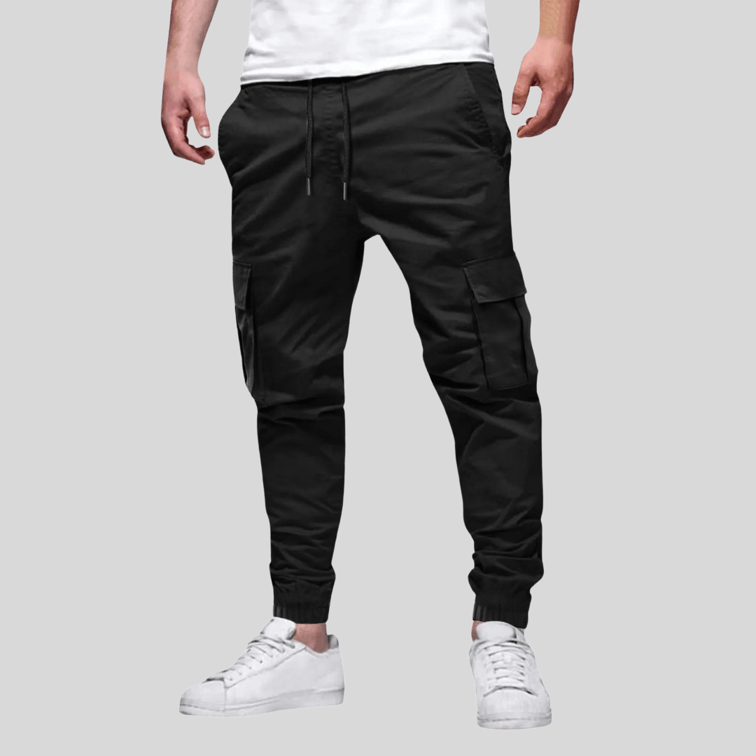 Mens Cargo Joggers Multi-Pocket Relaxed Fit