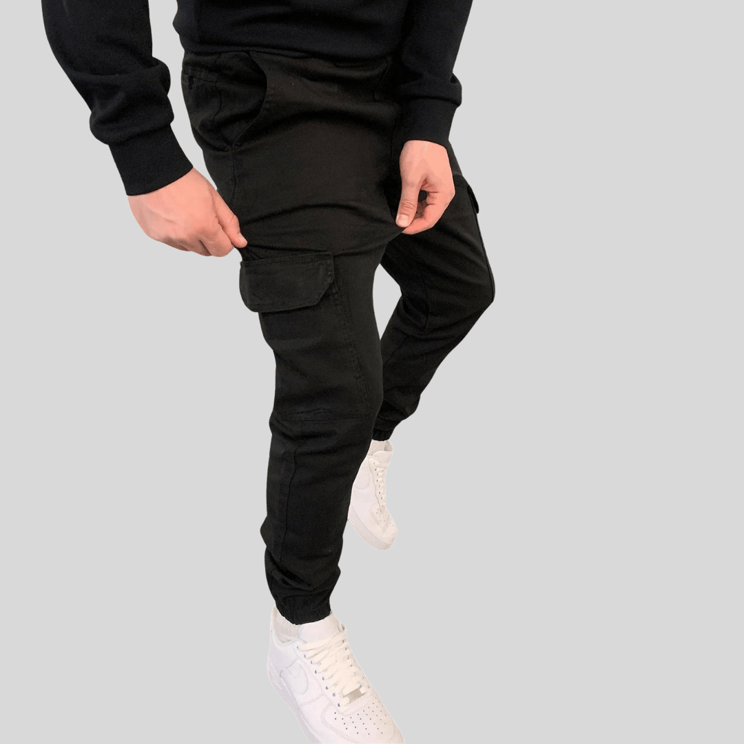 Mens Cargo Joggers Multi-Pocket Relaxed Fit