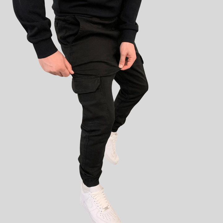 Mens Cargo Joggers Multi-Pocket Relaxed Fit