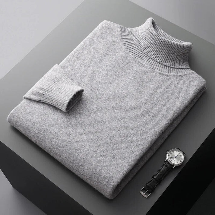 Mens Cashmere Turtleneck Sweater Classic Fit