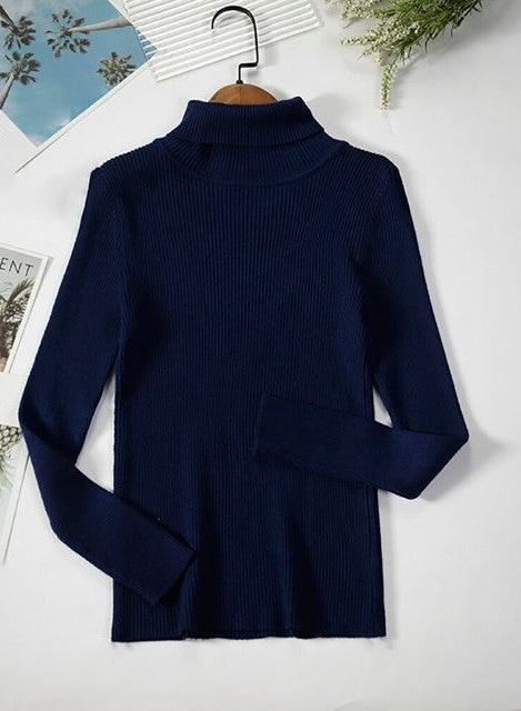 Womens Cashmere Turtleneck Sweater Winter-Ready Fit