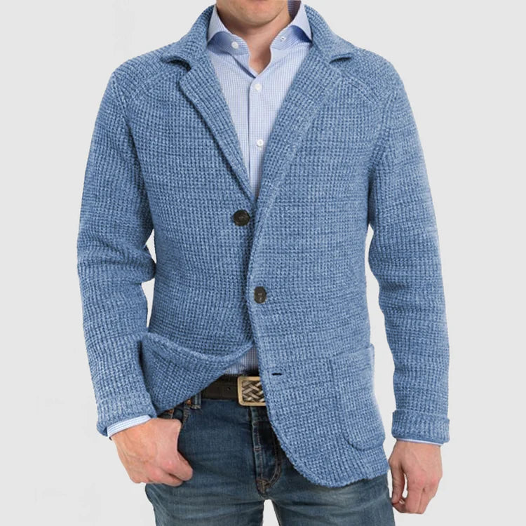 Mens Knit Blazer Jacket Classic Fit