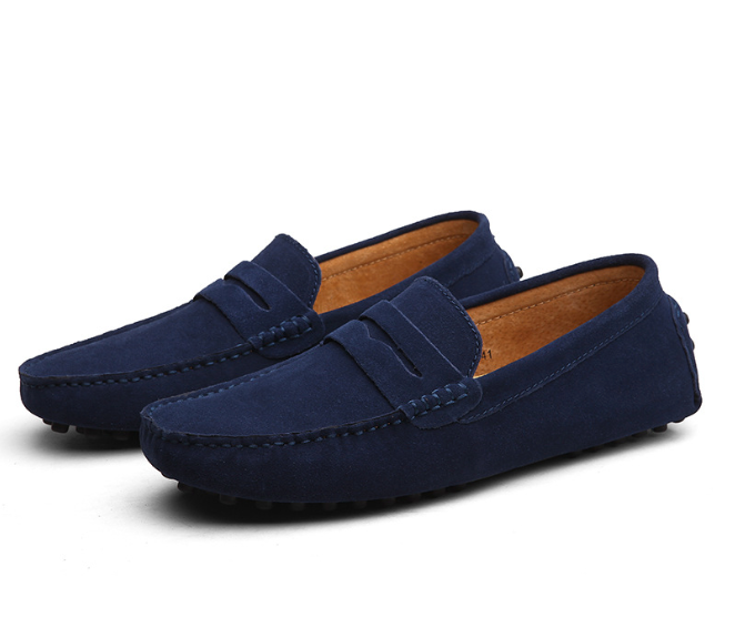 Mens Loafers Leather Slip-On