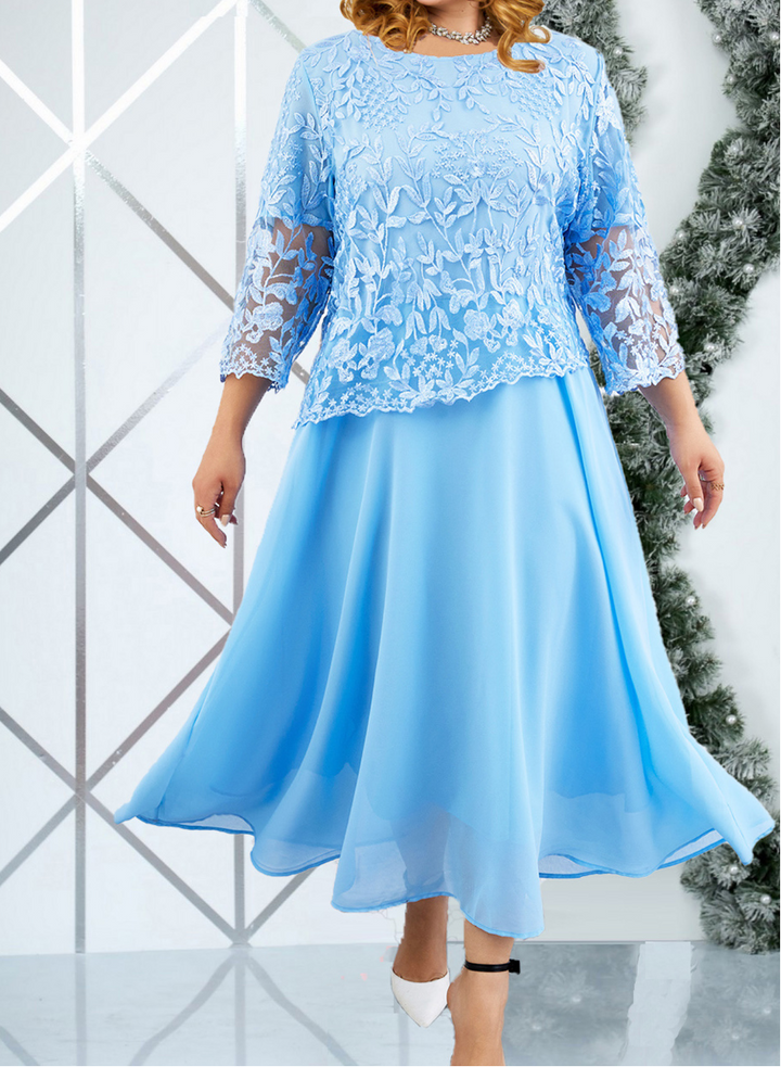 Womens Evening Maxi Dress Long Sleeve Elegant Fit