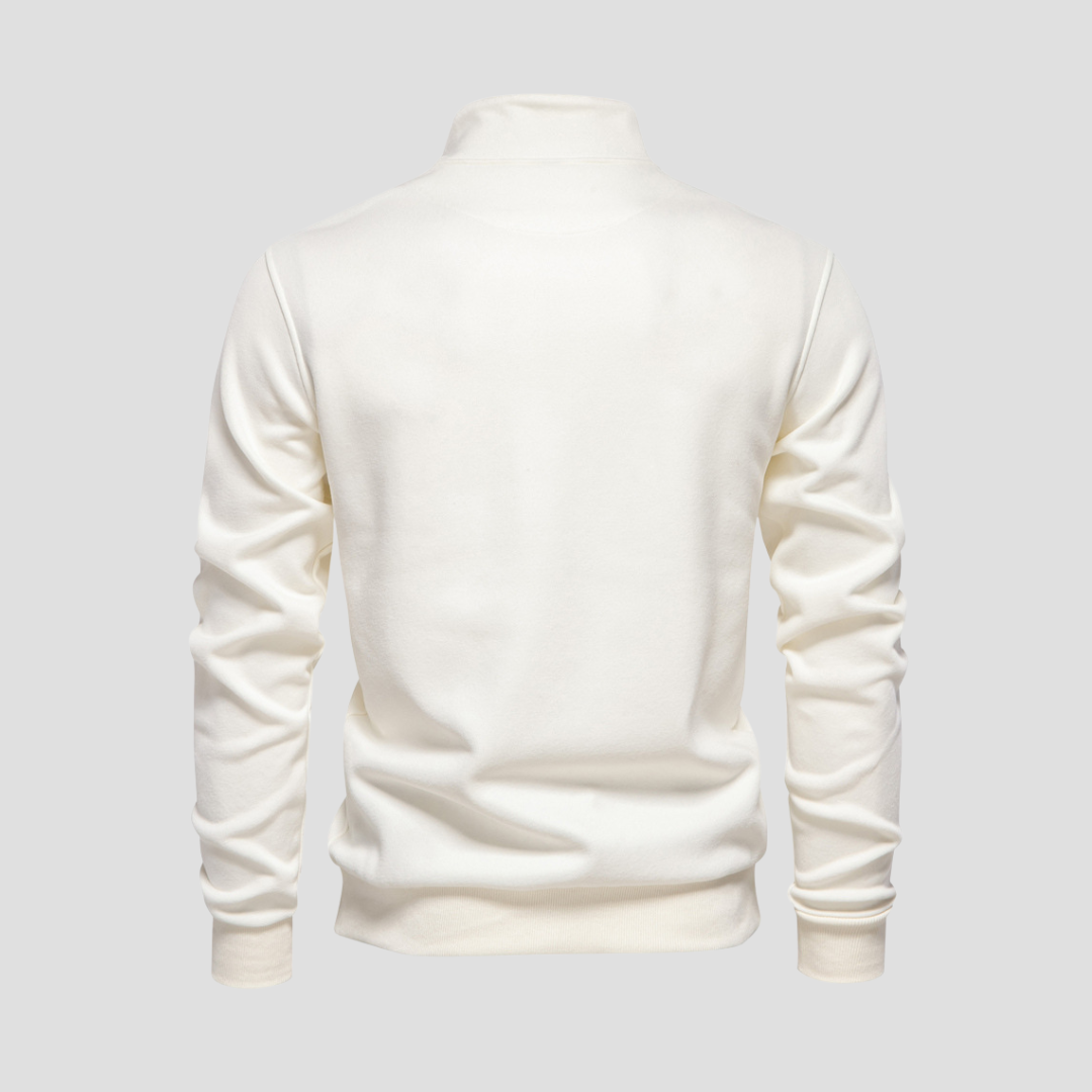 Mens Pullover Quarter-Zip Minimalist Fit