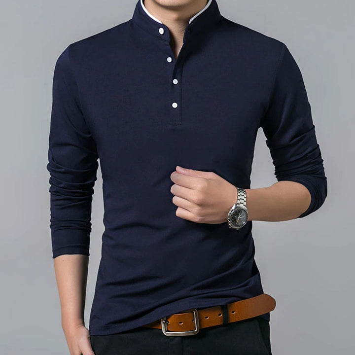 Mens Polo Shirt Classic Fit Cotton Blend