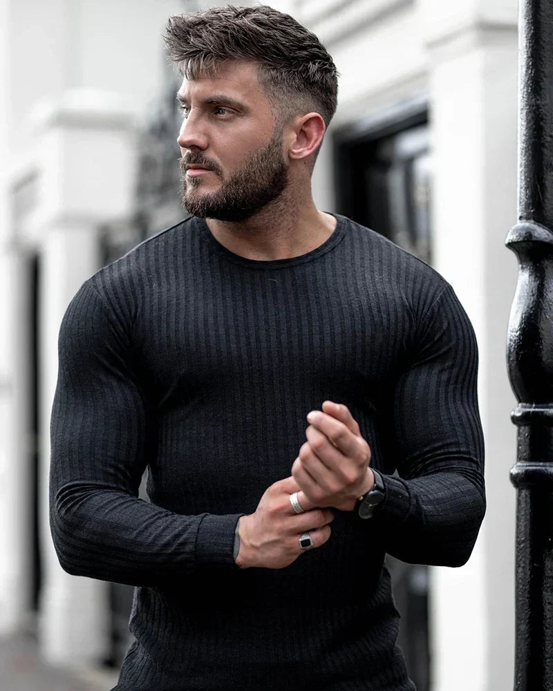 Mens Cashmere Crew Neck Sweater Soft Fit