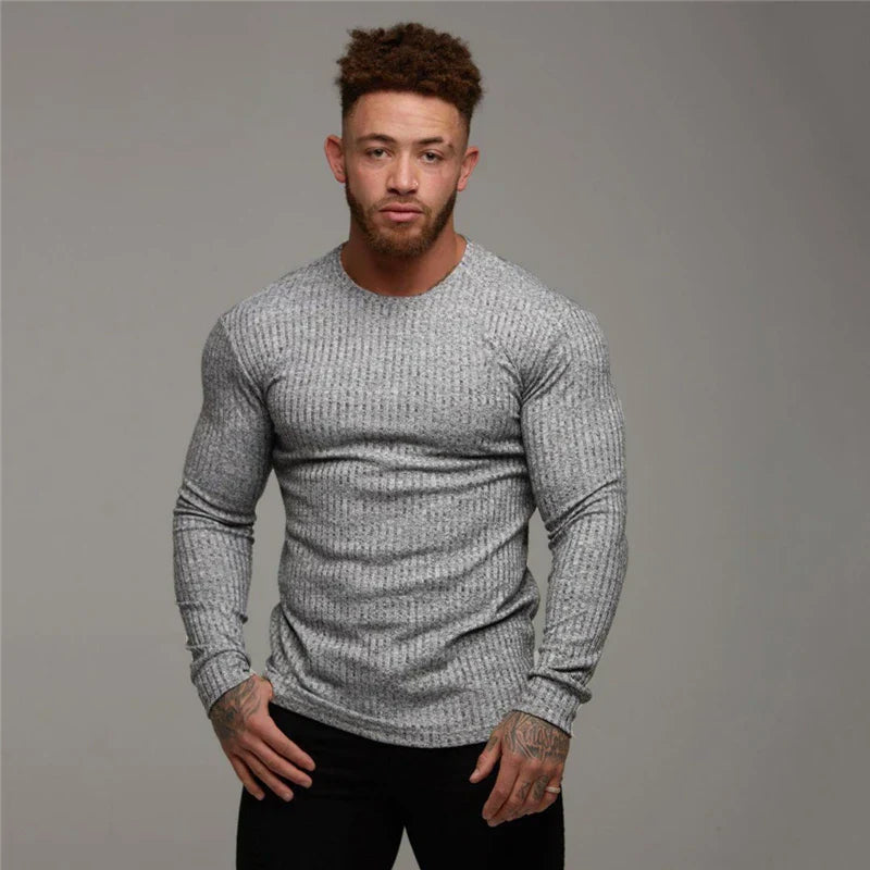 Mens Cashmere Crew Neck Sweater Soft Fit