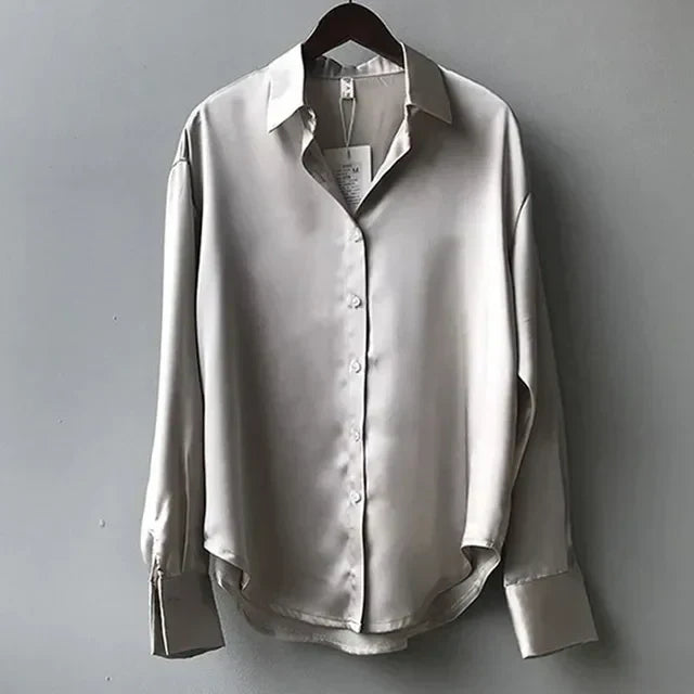 Womens Blouse Silky Finish Classic Fit