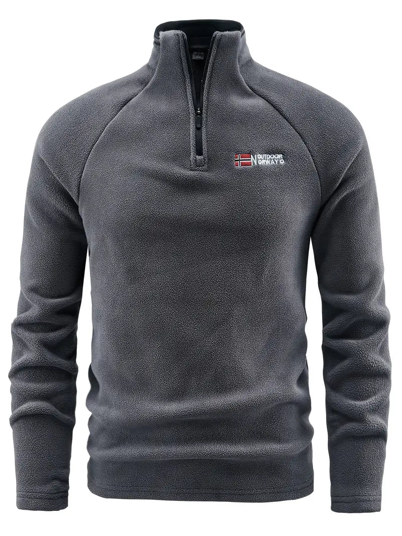 Mens Fleece Zip Sweater with Full Zip - BritishMode