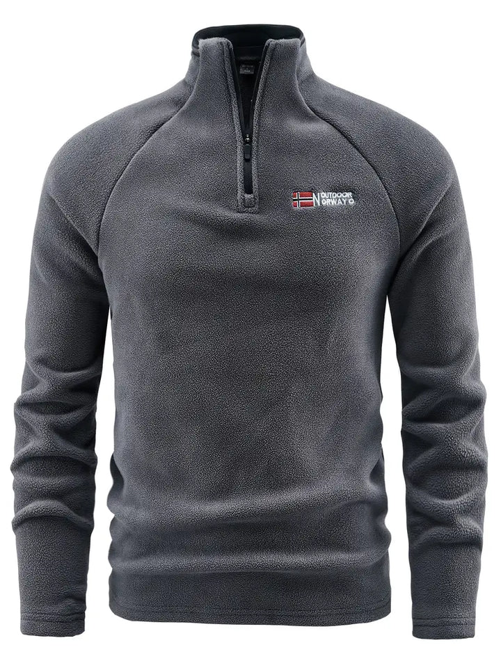 Mens Fleece Zip Sweater with Full Zip - BritishMode