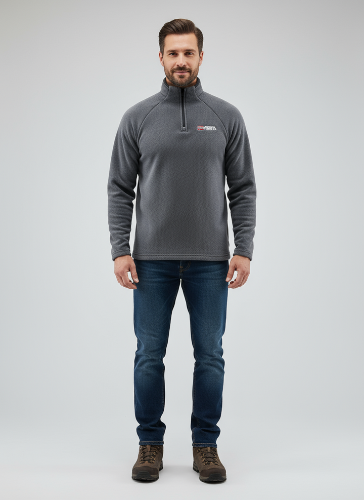 Mens Fleece Zip Sweater with Full Zip