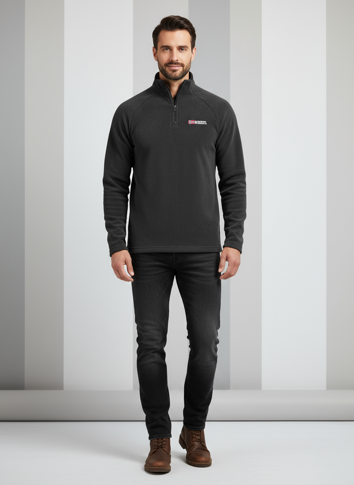 Mens Fleece Zip Sweater with Full Zip
