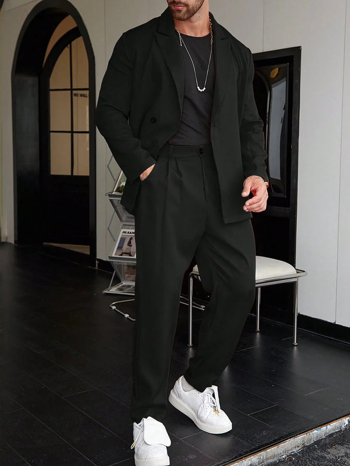 Mens Suit Classic Fit Solid Fabric - BritishMode